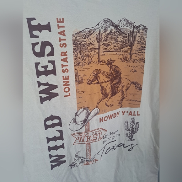 Wild West Lone Star Texas Tee Sz Meduim  #New - Picture 4 of 4